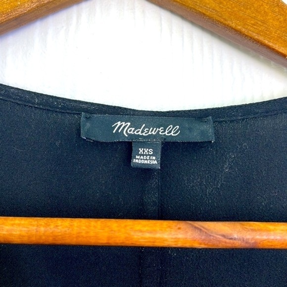 Madewell - Black Sleeveless Sleek Covered Buttons Down Front Midi Dress Size XXS - Picture 9 of 10